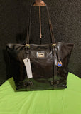 Dooney Bourke Black  Shoulderbag Shopper Travel Tote Carryall with Wallet MINT