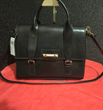 BCBGMAXARIA Paris Black Leather Satchel Attache Shoulderbag with Wallet