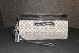 Coach 20068 OP Dotted 2-Way  Shoulderbag Carryall Satchel with Double Zip Wristlet